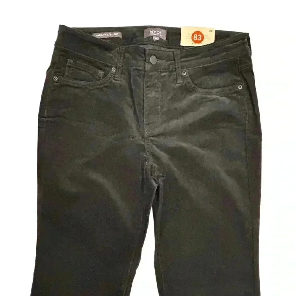 NYDJ Marilyn Black Corduroy pants Size OP - Picture 8 of 14